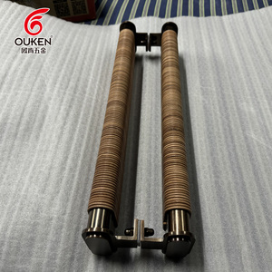 OUKEN di lusso Premium maniglia della <span class=keywords><strong>porta</strong></span> in pelle intrecciata e motivo casuale antico rame maniglia della <span class=keywords><strong>porta</strong></span> - Product Image 2