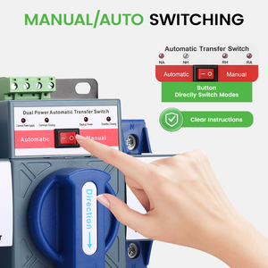 Commutateur <span class=keywords><strong>de</strong></span> transfert automatique double alimentation 63A 4P ATS pour générateur <span class=keywords><strong>de</strong></span> secours CA 110V/220V - Product Image 3