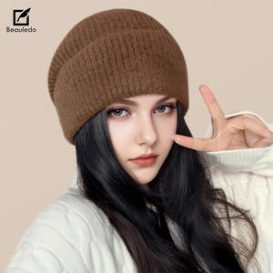 Vente en gros Pull coupe-vent d'extérieur unisexe Couvre-oreilles Chapeau d'hiver Crâne Confortable Chaud <span class=keywords><strong>Cachemire</strong></span> Tricoté 2025 Bonnets tendance - Product Image 3