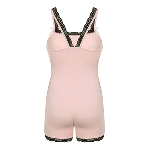 Sweet Lace Cami Romper Jumpsuit for Women Sweetheart Neckline Solid Knitted Breathable Summer Beach Sexy <b>Bodysuit</b> - Product Image 6
