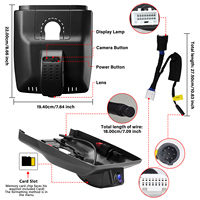 Caméra de tableau de bord cachée Podofo pour Lexus RX 2023-2025/RX Hybrid 350 350h 4K, Plug and Play, WiFi, enregistrement en boucle, capteur G, vente en gros OEM