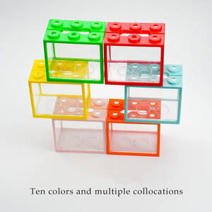 モダンな長方形シリンダー照明小型アクリルBetta水族館アクセサリー魚タンクデスクトップ用屋外パッケージ - Product Image 2