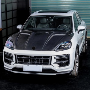 2024 Carbon Fiber <b>Hood</b> Upgrade New TKT Car Modification Parts with Fog Light Bumper Cut-Outs for Cayenne - Product Image 6