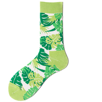Logo personnalisé chaussette Floral lapin tortue feuille lapin plume mouton tulipe motif coloré mode drôle équipage mignon chaussettes pour hommes