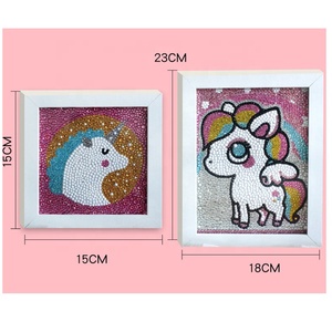 Vui vẻ dễ dàng tự làm 5D trẻ em gỗ đóng khung kim cương nghệ thuật bức tranh trừu tượng phim hoạt hình cổ điển sáng tạo cảnh quan phong cảnh Khỏa Thân vẫn còn sống - Product Image 5