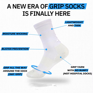 High Quality Custom Logo Durable Moisture Wicking <b>Grip</b> Yarn Soccer <b>Socks</b> Men's Breathable Premium Football <b>Socks</b> Wholesale - Product Image 2