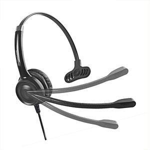 <span class=keywords><strong>Casque</strong></span> filaire monaural à oreille unique 3.5mm PC <span class=keywords><strong>Jack</strong></span> <span class=keywords><strong>Casque</strong></span> antibruit avec microphone pour centre d'appels - Product Image 2