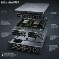 Serveur de bureau original R750XS 2U Rackmount 2-Socket 3ème génération Intel Xeon Scalable PC d'entreprise