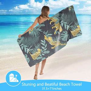 Serviette de plage pour adultes en microfibre de style moderne, séchage rapide, sans sable - Product Image 2
