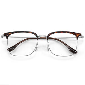 Monture de lunettes surdimensionnée pour homme Danyang en titane pur écaille de tortue, monture complète légère 26028 - Product Image 1