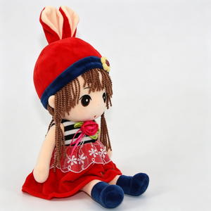 Muñeca de peluche personalizada, muñeca de trapo rellena, muñeca de peluche suave, linda muñeca de peluche de niña, muñeca de peluche con orejas de conejo, personaje infantil - Product Image 5