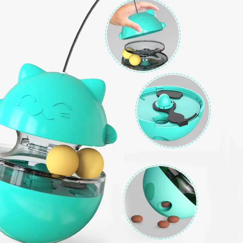 Dispensador Indestructible divertido para gatos, juguete interactivo para mascotas, vaso para gatos, venta al por mayor