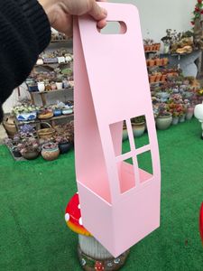 Scatola <span class=keywords><strong>di</strong></span> Lusso Personalizzabile per Fiori, per Piccole Imprese, Matrimoni e San Valentino, Resistente, Innovativa, Riciclabile, Leggera, Rosa con Manico - Product Image 3