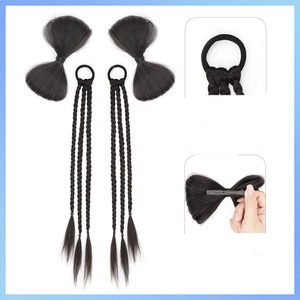Vente en gros queue de cheval sans colle boxe <span class=keywords><strong>perle</strong></span> tressée queue de cheval extensions de cheveux pour femmes perruques synthétiques tressage cheveux extensions de cheveux - Product Image 6