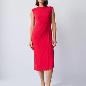 Robe midi décontractée à effet portefeuille, motif floral, pour l'été, écologique, respirante, avec dentelle ajourée et taille naturelle - Product Image 1