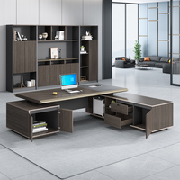 Mobilier de bureau en forme de L au design moderne et luxueux de haute qualité Bureau en bois convertible pour patrons et cadres