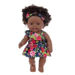Black Dolls Baby 30 Cm Tall Real Life Look Vinyl Girl Doll Black Skin Dolls Con Afro Hair - Product Image 5