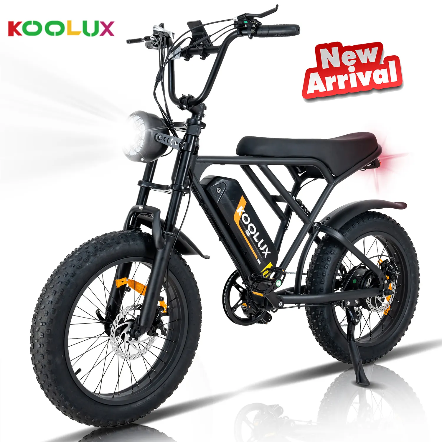 KOOLUX BK29 전기 자전거 20 인치 팻 타이어 48V 15Ah 리튬 배터리 접이식 전자 자전거
