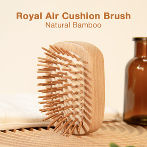 Wholesale Mini Bamboo Hair <b>Brush</b> with <b>Round</b> Wooden Pins for Travel Beauty Care Fine Hair Styling - Product Image 5