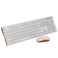 Clavier et souris sans fil ergonomiques, étanches, ultra-minces, 1600 DPI, combo de bureau pleine taille personnalisé en espagnol, français et arabe