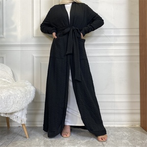 1952 #   Nouveautés d'octobre, manteau d'hiver pour femmes, pull épais, cardigan ouvert avec grandes poches - Product Image 4