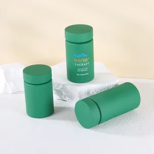 100 120 180 Ml Green CUSTOM Plastic Supplement Container Matte Plastic Bottle For Pill Capsule Vitamin Medical Candy