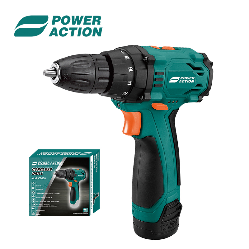 Power Action DC Cordless 12V Drill Portable Power Tool Drill Set · image 6