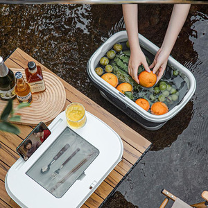 ตะกร้าปิกนิกกลางแจ้งที่กําหนดเอง OEM ODM Ins แบบพกพาตั้งแคมป์ฤดูใบไม้ผลิปิคนิค <span class=keywords><strong>Netflix</strong></span> ตะกร้าเก็บของจําเป็น - Product Image 2