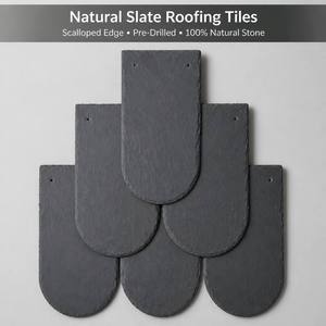 Tuiles de toit en <span class=keywords><strong>ardoise</strong></span> naturelle, revêtement de toiture en pierre, fendues à la main, pour villas extérieures, bâtiments historiques européens, formes et tailles personnalisées de qualité supérieure - Product Image 1