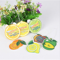 Désodorisant en papier personnalisé en forme de voiture mignonne, toutes senteurs, pour accessoires de voiture