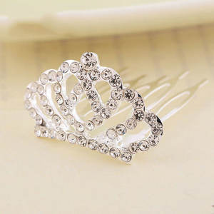 Diadema di cristallo personalizzato ragazze principessa diadema accessori Costume Mini diadema strass e corona con pettine - Product Image 3