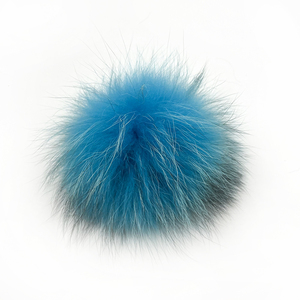 2025 usine en gros 12 cm vraie boule de fourrure de <span class=keywords><strong>renard</strong></span> ou boule de fourrure de raton laveur avec pompon à pression - Product Image 3