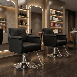 Silla de Cuero Comercial Popular 2026 con Asiento Grande y Reposabrazos Suaves, Adecuada para Dormitorio o Barbería - Product Image 4