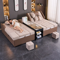 Fauteuil de massage électrique pour les pieds avec spa, bain de pieds, nettoyage des oreilles, karaoké et massage du dos - Design moderne en bois massif pour salle de bain et salon
