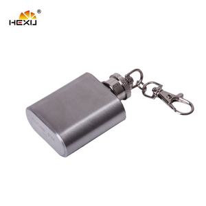 Mini Petaca Portátil y Duradera de Acero Inoxidable de 1oz con Llavero, Diseño Cuadrado Clásico, Ecológica, para Vino, con Logotipo Personalizado, Set Promocional - Product Image 2