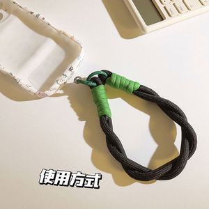 สายคล้องข้อมือป้องกันการสูญหายแบบใหม่ พร้อมแผ่นแปะติด สายรัดข้อมือไนลอนสีสันสดใส สายคล้องโทรศัพท์มือถือ - Product Image 5