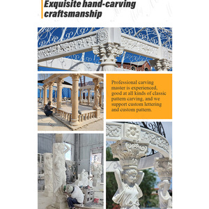 MILY Gazebo en marbre de style occidental, sculpté à la main, de haute qualité pour les architectes paysagistes, les développeurs de complexes hôteliers de luxe - Product Image 3
