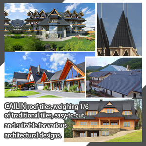 Tuile de toiture en acier revêtue de granulats de pierre, tuile romaine métallisée, tôle de toiture - Product Image 4