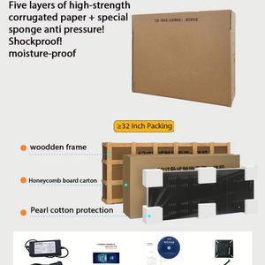 32inch Android Màn hình quảng cáo LCD treo tường tất cả-trong-một không cảm ứng Mạng Máy nghe nhạc thang máy văn bản - Product Image 6