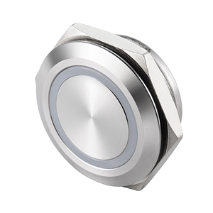 Ultra <b>Thin</b> 12mm 220V Momentary Push Button Switch LED RGB with Stainless Steel IP65 for Electronic Home Appliance 1NO1NC - Product Image 3