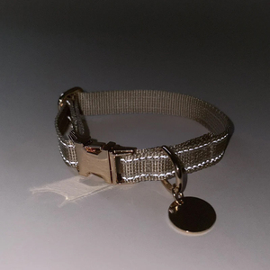 लक्जरी नायलॉन डॉग कॉलर सोने की धातु बकल समायोज्य नरम बफर मार्टिंगले डिजाइन त्वरित रिलीज सुविधा कस्टम लेजर लोगो - Product Image 3