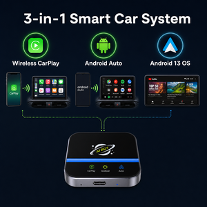 Adaptador Inalámbrico Carplay 3 en <span class=keywords><strong>1</strong></span>, Caja Inteligente para Auto con Android 13, 2GB 16GB, Quad Core, Android Auto, SIM, <span class=keywords><strong>Tarjeta</strong></span> TF, YouTube, Netflix para Auto - Product Image 2