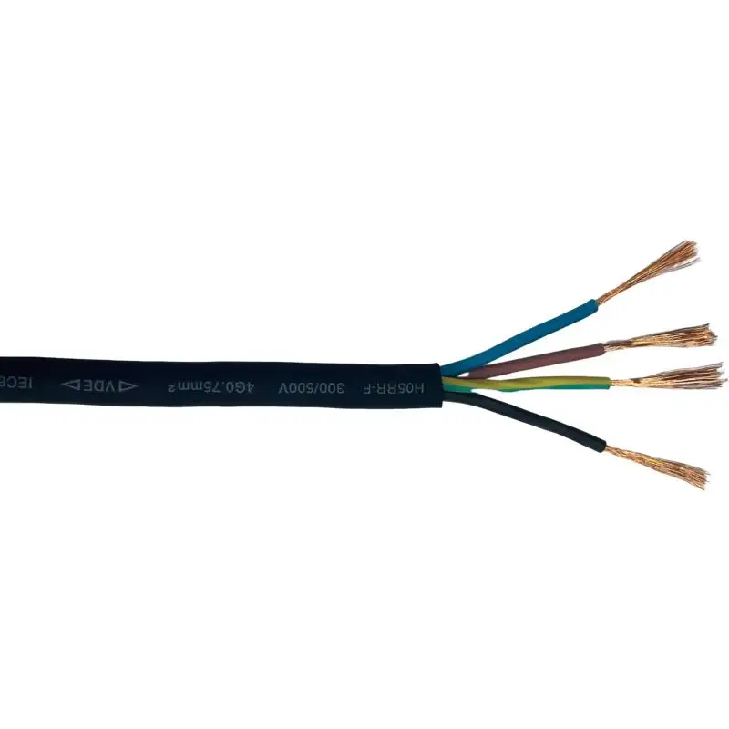 Cable de alimentación eléctrico para electrodomésticos, Cable de goma VDE estándar de alta calidad, Flexible, 4 núcleos, H05RN-F, H05RR-F, H07RN-F