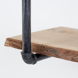 Soportes de acero para montaje en pared, soporte de tubería para estante de pared Industrial de hierro fundido, de alta resistencia, <span class=keywords><strong>2</strong></span> y <span class=keywords><strong>3</strong></span> capas, decoración escalonada - Product Image 5