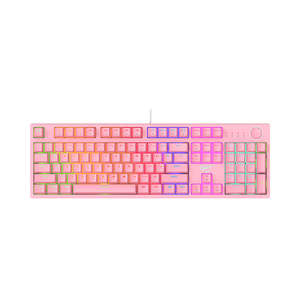 Teclado Mecánico para Juegos KB871L <span class=keywords><strong>Havit</strong></span> de 104 Teclas, con Cable USB, Colorido RGB Rosa, para PC - Product Image 1