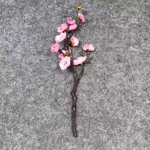Fleur artificielle de prunier à tige unique en soie pour décoration de mariage et de maison, style chinois - Product Image 4