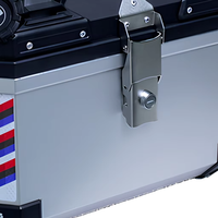 Superbe boîte arrière de moto en alliage d'aluminium 45L à dégagement rapide, étanche, antivol et antichoc – Édition Spéciale Septembre