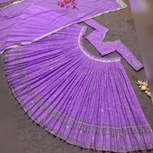 บอลลีวูดที่สวยงามออกแบบชาติพันธุ์เลฮงก้าชอลีดูปัตตาชุดผู้ใหญ่อินเดียแบบดั้งเดิมเลฮงก้าชอลีผู้หญิงสาวนูน - Product Image 3