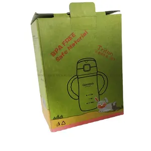 Herstellungs preis Verkauf umwelt freundlicher Einweg-Popcorn-Verpackungs papier box aus grünem Schokoladen keks mit Fenster