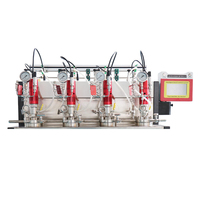 Reaktor Profil Paralel 6-Stasiun Model Industri, Wadah Reaksi Multi-stasiun, Tekanan Desain 12.5MPa, Baja Tahan Karat 316L